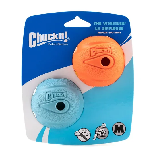 Chuckit Whistle Ball 2/Pk - Medium