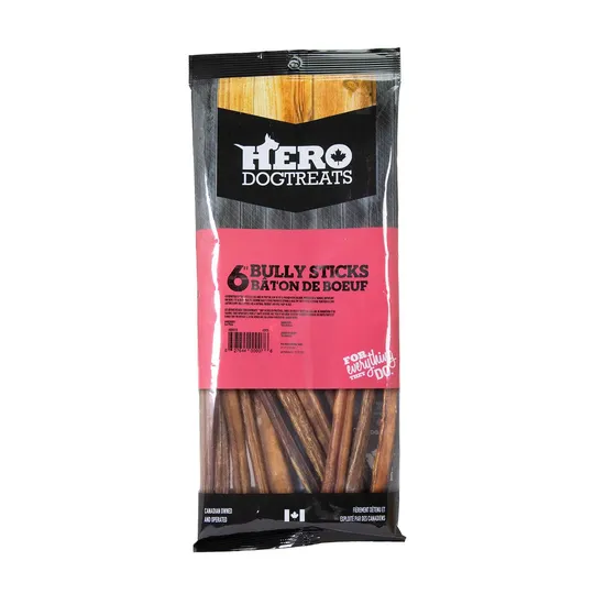 Hero Bully Stick 6 inch - 12/Pk