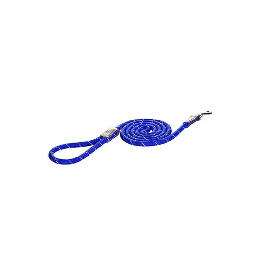 Lead Canine Rogz Rope Long Fixed Blue - 1/2in X 6ft