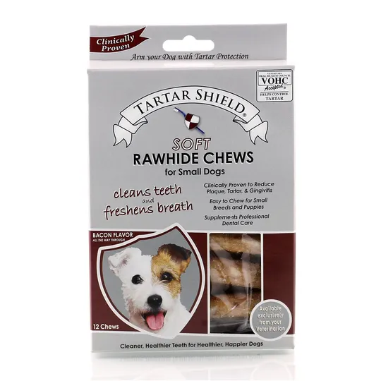Tartar Shield Soft Rawhide Chew - Small 12 Chews/Carton