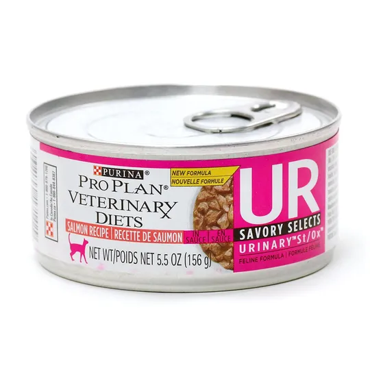 Feline PVD Urinary Ur St/Ox Salmon Formula - 24 X 156 gm Cans