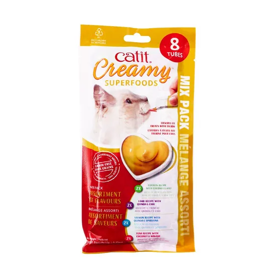 Catit Creamy Superfood Assorted Multipack - 8 X 10 g