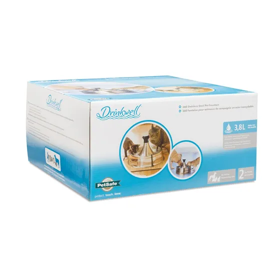 Drinkwell 360 Pet Fountain Stainless Steel - 128OZ