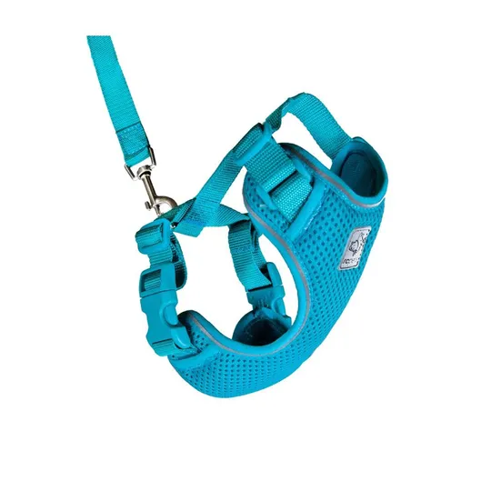 Lead And Harness Combo Feline Rc Adventure Kitty Large - Teal