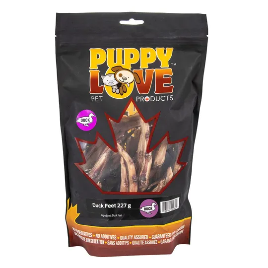 Treat Canine Puppy Love Duck Feet - 227 g