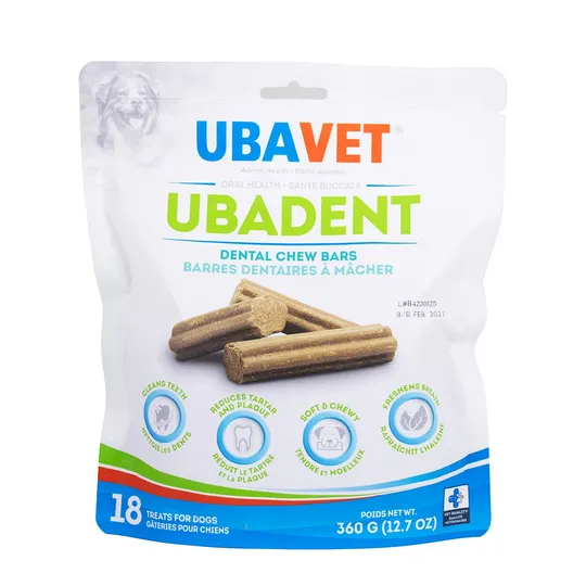 Ubavet Ubadent Dental Chew Bars - 18's