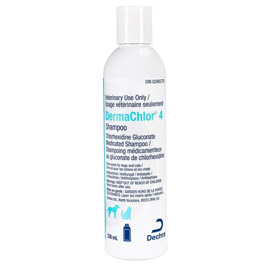 Dermachlor 4% Shampoo (chlorhexidine)