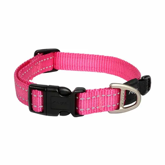 Collar Canine Rogz Utility Snake Pink - 5/8in X 10-16in