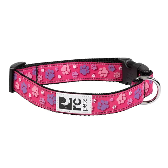 Collar Canine Rc Clip Adjustable Fresh Tracks Pink - 1in X 15in-25in