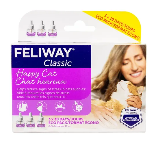 Feliway Classic 30 Day Diffuser Refill - 3 X 48 mL