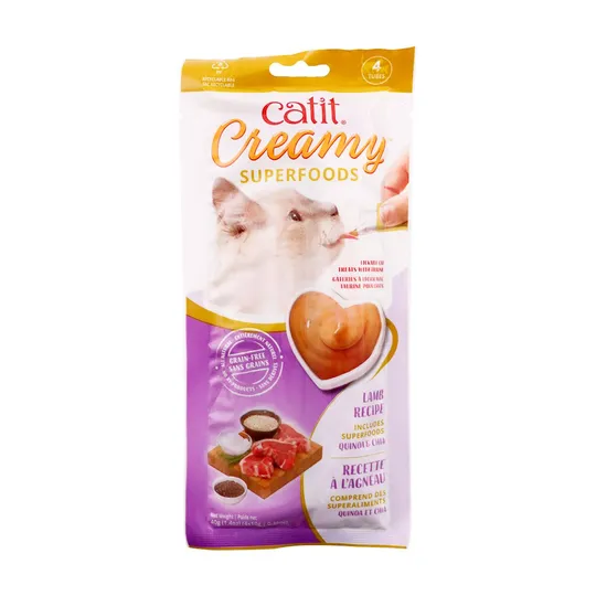 Catit Creamy Superfood Lamb Recipe with Quinoa And Chia - 4 X 10 g