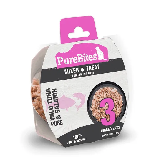 Feline Purebites Tuna & Wild Salmon In Water - 12 X 1.76 oz/50 g