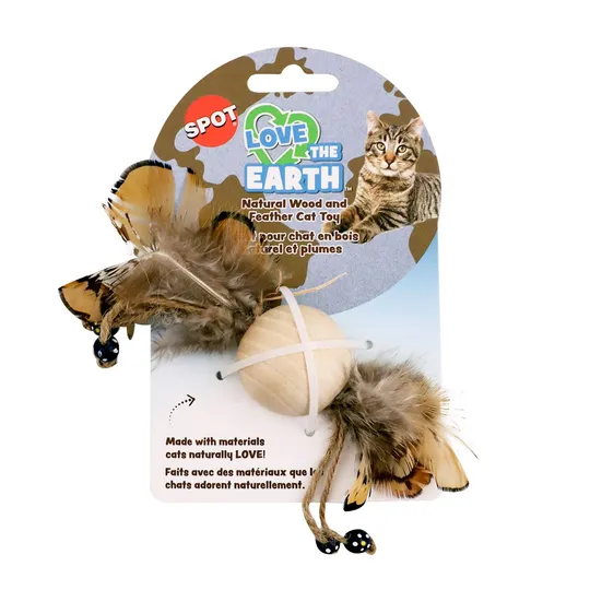 Spot Love The Earth Wood/Feather Toy