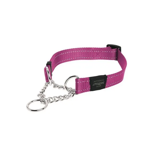 Collar Canine Rogz Lumberjack Obedience Half Check Pink - 1in X 18-27.5in