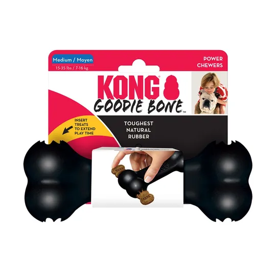 Kong Extreme Goodie Bone Black - Medium