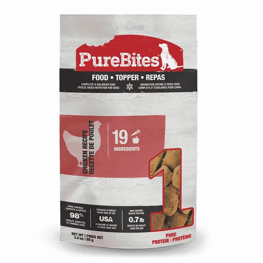 Purebites Canine Freeze Dried Chicken Recipe Topper - 3 oz/85 g