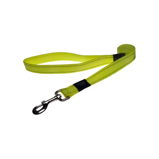 Lead Canine Rogz Utility Fanbelt Yellow - 3/4in X 6ft