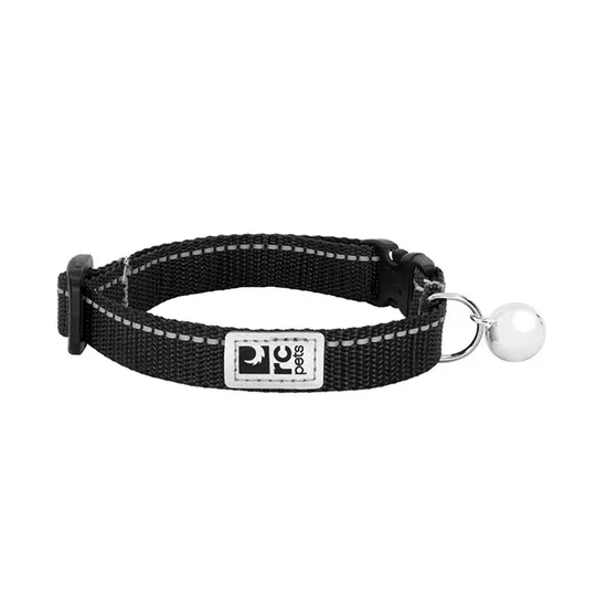 Collar Feline Rc Primary Breakaway Black - 1/2in X 8in - 10in