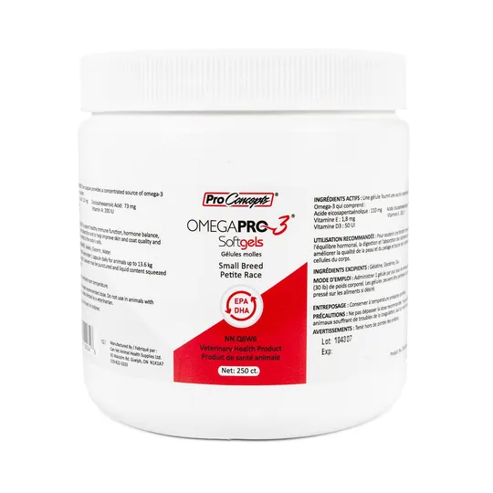 Omega Pro 3 Softgels Small Breed - 250 s