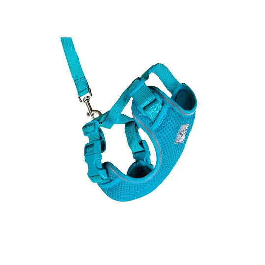 Lead And Harness Combo Feline Rc Adventure Kitty Medium - Teal