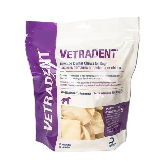 Vetradent Rawhide Dental Chews Medium Between 5 kg And 11 kg - 30 s
