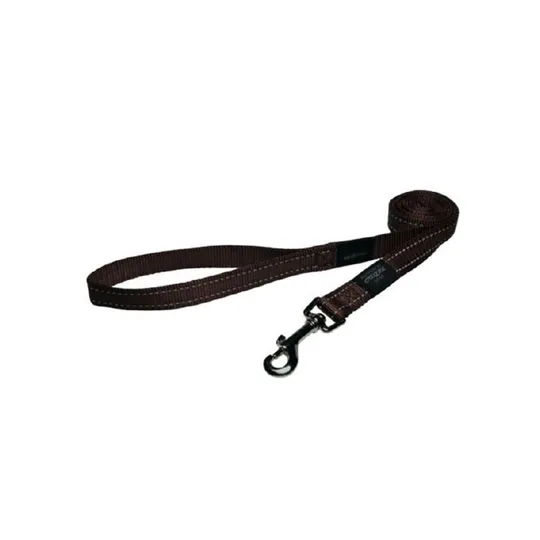 Lead Canine Rogz Utility Fanbelt Chocolate - 3/4in X 6ft