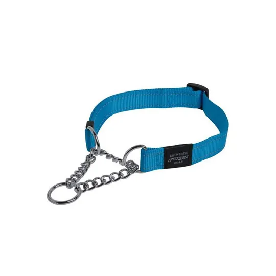 Collar Canine Rogz Snake Obedience Half Check Turquoise - 5/8in X 12-18in