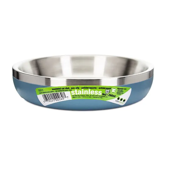 Bowl Cat Van Ness Insulated Stainless Steel Non Slip Dish - 8OZ