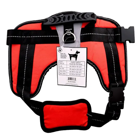 Harness Canine Silver Paw Heavy Duty Red - XX Large