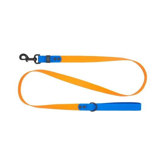 Lead Canine Rc Waterproof Adjustable Orange/Sapphire - 1in X 5ft