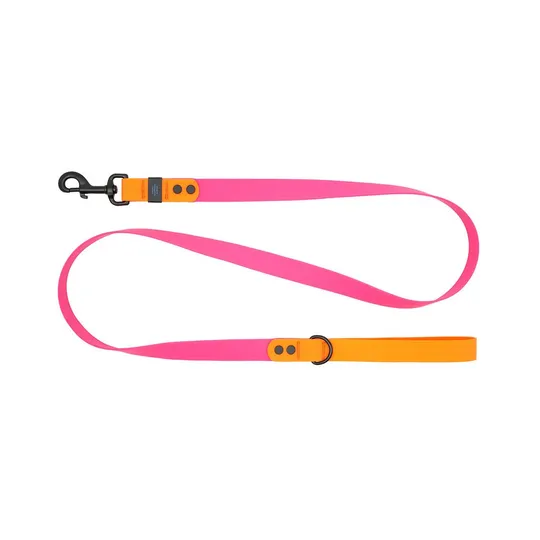 Lead Canine Rc Waterproof Adjustable Azalea/Orange - 1in X 5ft