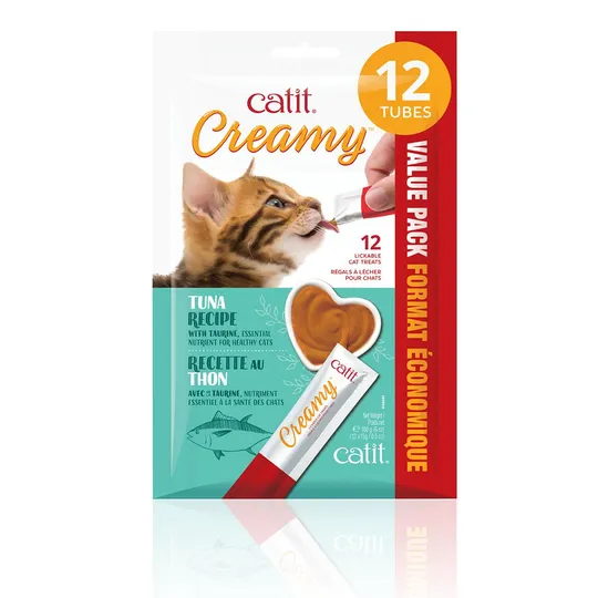 Treat Catit Creamy Lickables Tuna Flavour - 12 X 15 g