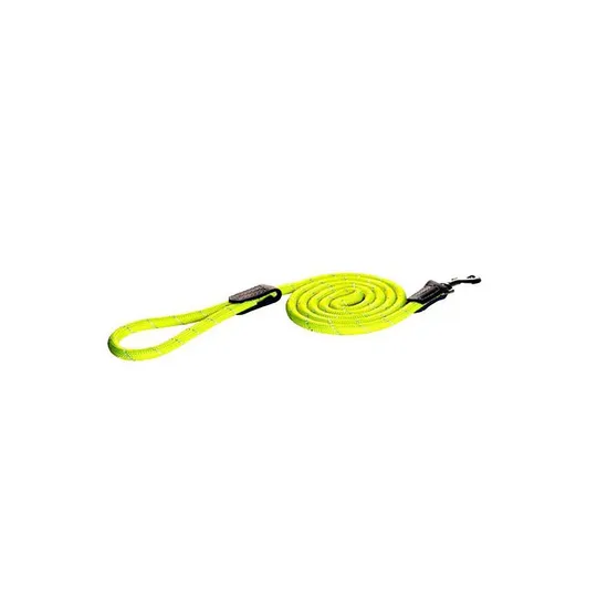 Lead Canine Rogz Rope Long Fixed Dayglo Yellow - 1/2in X 6ft