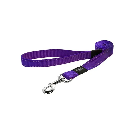 Lead Canine Rogz Utility Nitelife Purple - 3/8in X 6ft
