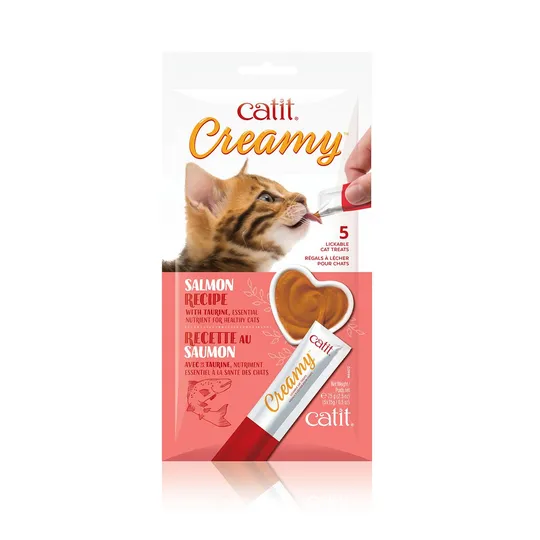 Catit Creamy Lickables Salmon Flavour - 5 X 15 g