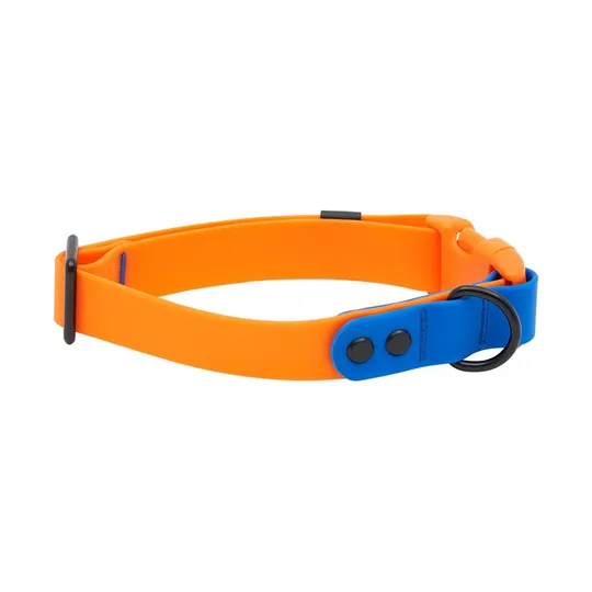 Collar Canine Rc Waterproof Adjustable Orange/Sapphire - 3/4in X 9-13in
