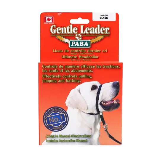 Gentle Leader Canine Adjustable Headcollar Black - Large