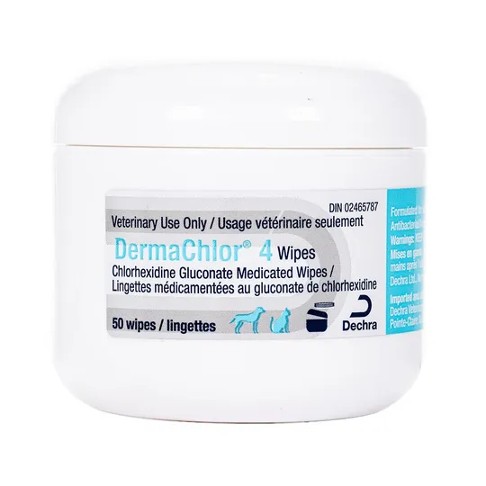 Dermachlor 4% Wipes (chlorhexidine) - 50s
