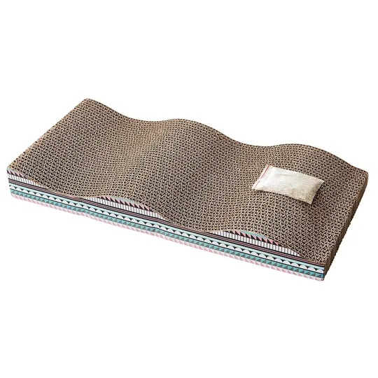 Toy Cat Spot Wave Cat Scratcher with Catnip/Silver Vine - 17in