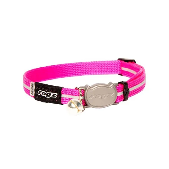 Collar Rogz Break Away Alleycat Adjustable Pink - 8-12in