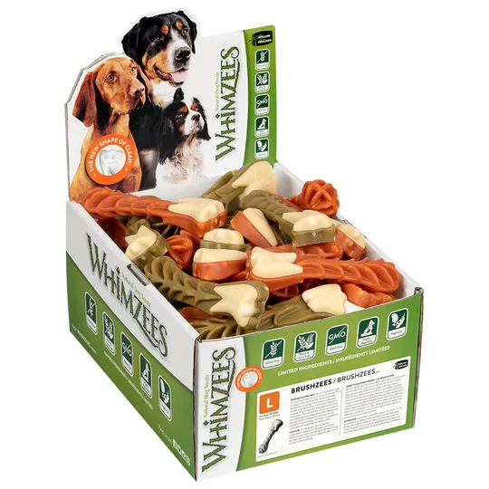 Whimzees Brusheez Large Bulk - 30/Box