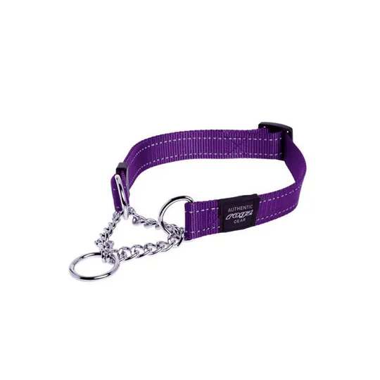Collar Canine Rogz Lumberjack Obedience Half Check Purple - 1in X 18-27.5in